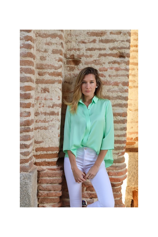 camisa recoletos verde manzana