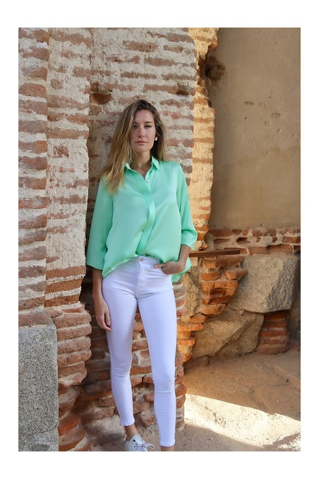 camisa recoletos verde manzana