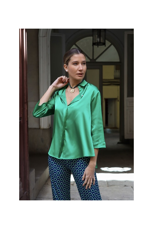 camisa recoletos verde billar