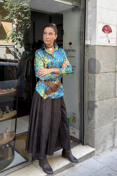 Falda marrón