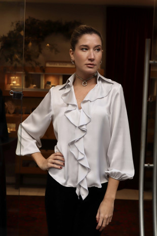 Camisa Retiro gris perla