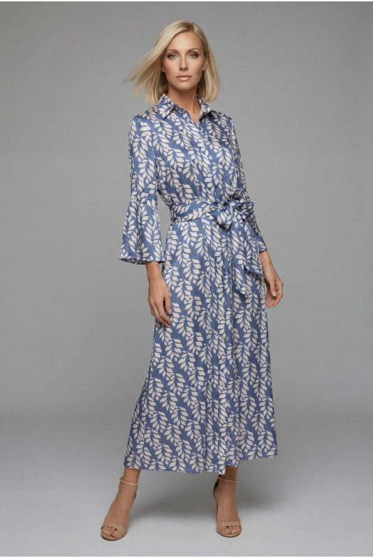 Vestido Bolonia hoja beige